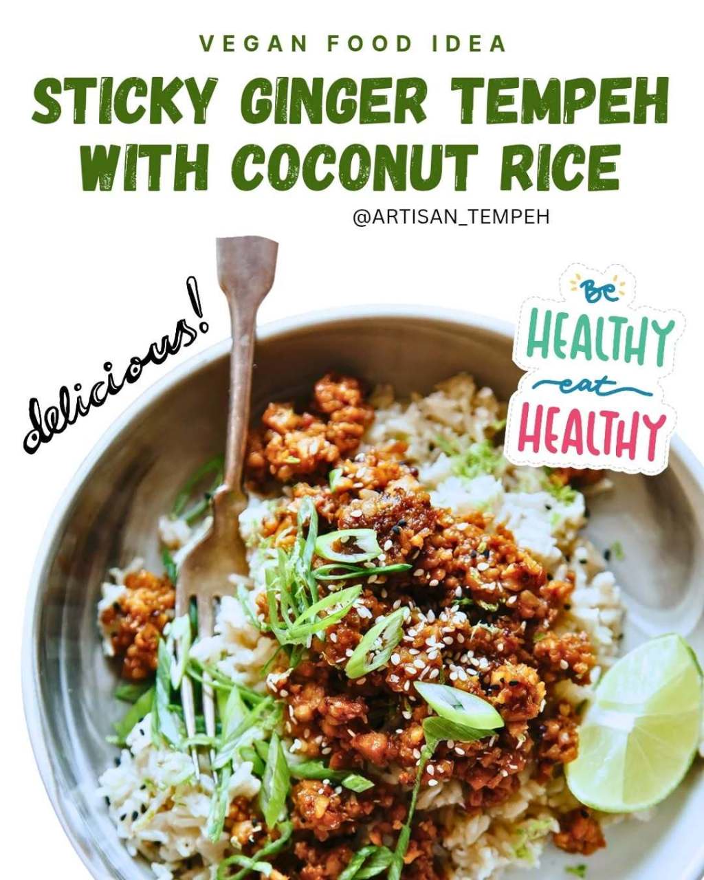 Sticky Ginger Tempeh with Coconut Rice: A Flavor-Packed Vegan&nbsp;Feast